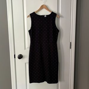 NWOT Old Navy mid length Swiss dot sheath dress